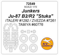 Junkers Ju-87 B2/R2 "Stuka"(ITALERI/ ZVEZDA/ TAMIYA) + wheels masks - Image 1