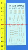 Avro Lancaster Full Colour 3D Seat Belt decals (for Airfix, Frog, Matchbox and Revell kits) - Image 1