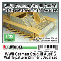 WWII German Stug.III Ausf.G Waffle Pattern Zimmerit Decal Set (For Tamiya/Takom/RFM) - Image 1